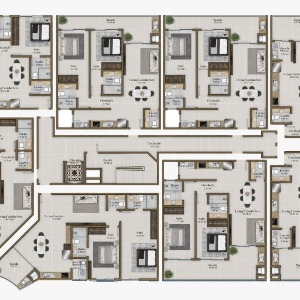  Apartamento na Praia de Canto Grande